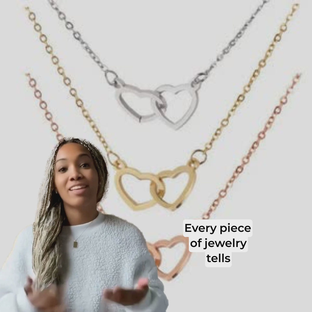 Full Silver Diamond Name Necklace
