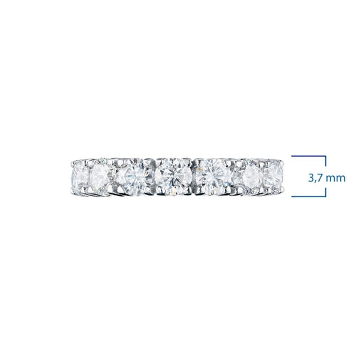 14K White Gold Ring with 7 Round-Cut Lab-Created Diamonds 1.13 CT.TW