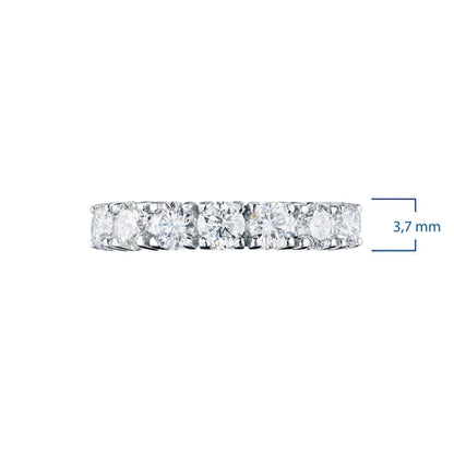 14K White Gold Ring with 7 Round-Cut Lab-Created Diamonds 1.13 CT.TW
