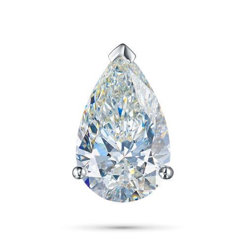 14K White Gold Pendant with 1 Pear-Cut Lab-Created Diamond 1.08 CT.TW