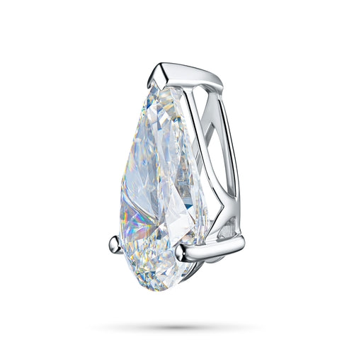 14K White Gold Pendant with 1 Pear-Cut Lab-Created Diamond 1.08 CT.TW
